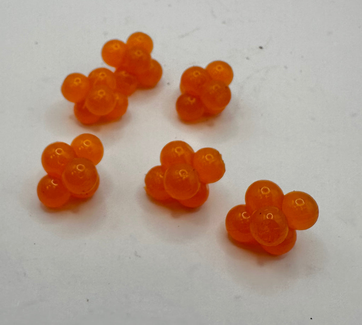 Soft Plastic Salmon Egg Sacs 5/16” eggs in Salmon oil (6-pk )