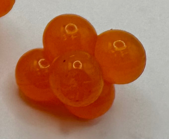 Soft Plastic Salmon Egg Sacs 5/16” eggs in Salmon oil (6-pk )